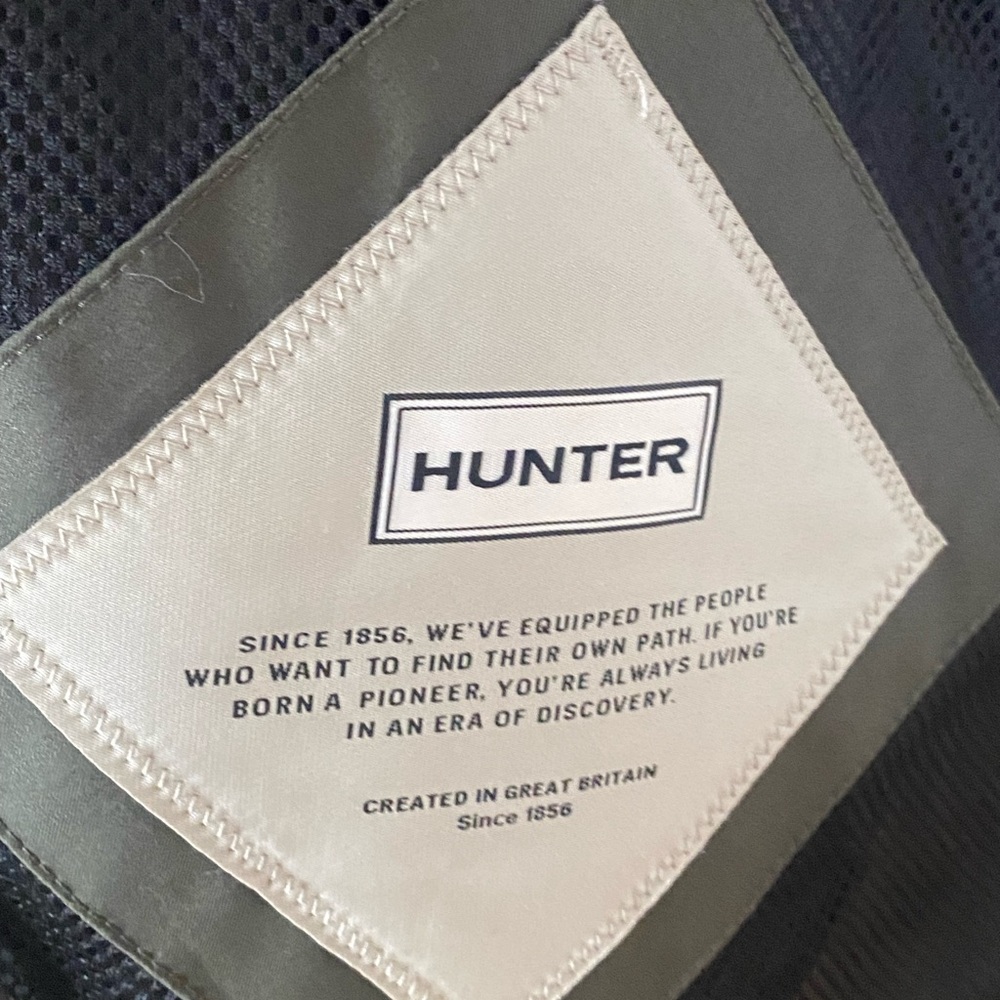 Hunter olive green lined rain coat - Picture 13 of 15